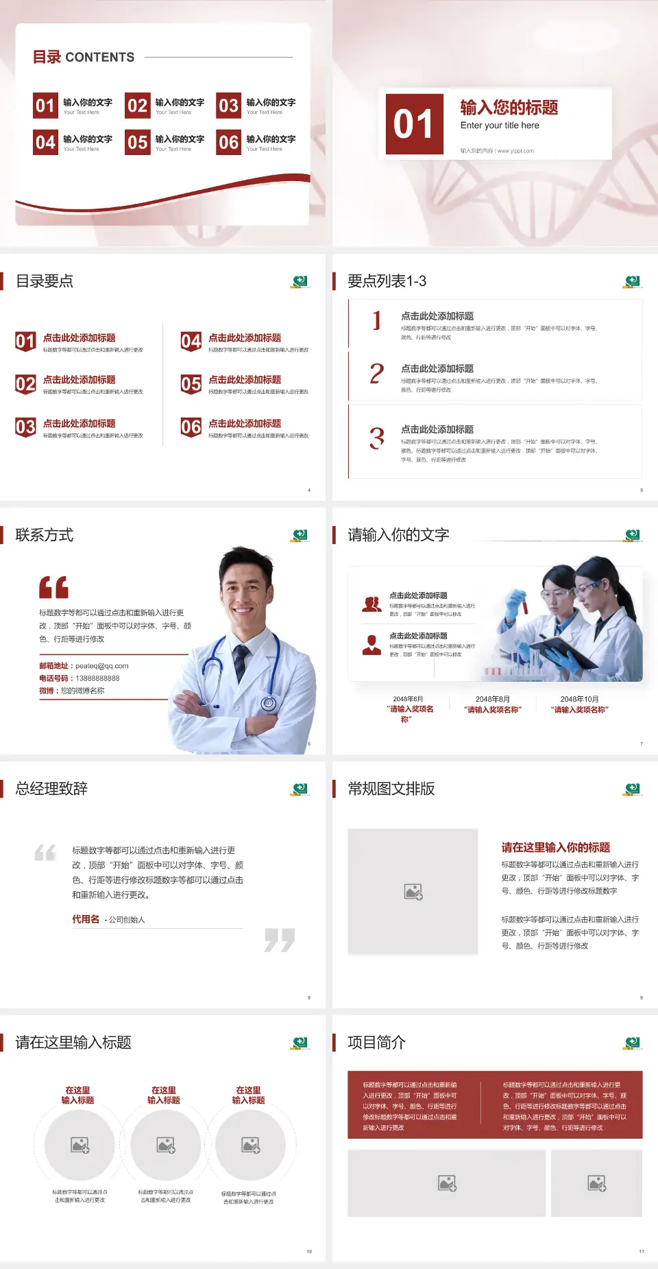 常州市武进中医医院项目申请与汇报PPT模板4:3格式幻灯片预览图2