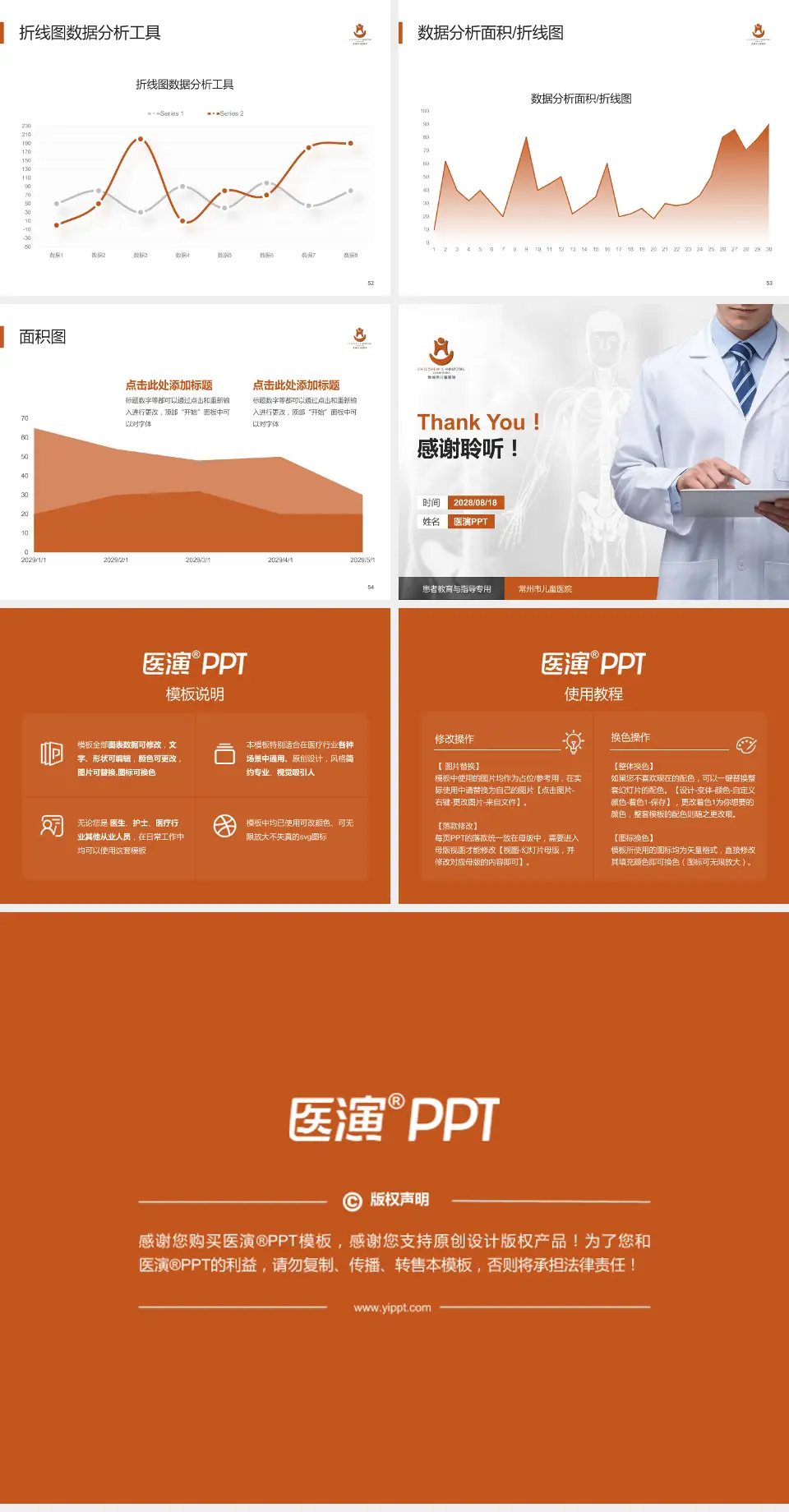 常州市儿童医院患者教育与指导PPT模板4:3格式幻灯片预览图7