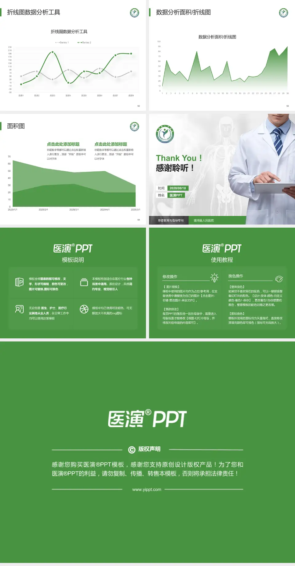 建湖县人民医院患者教育与指导PPT模板4:3格式幻灯片预览图7