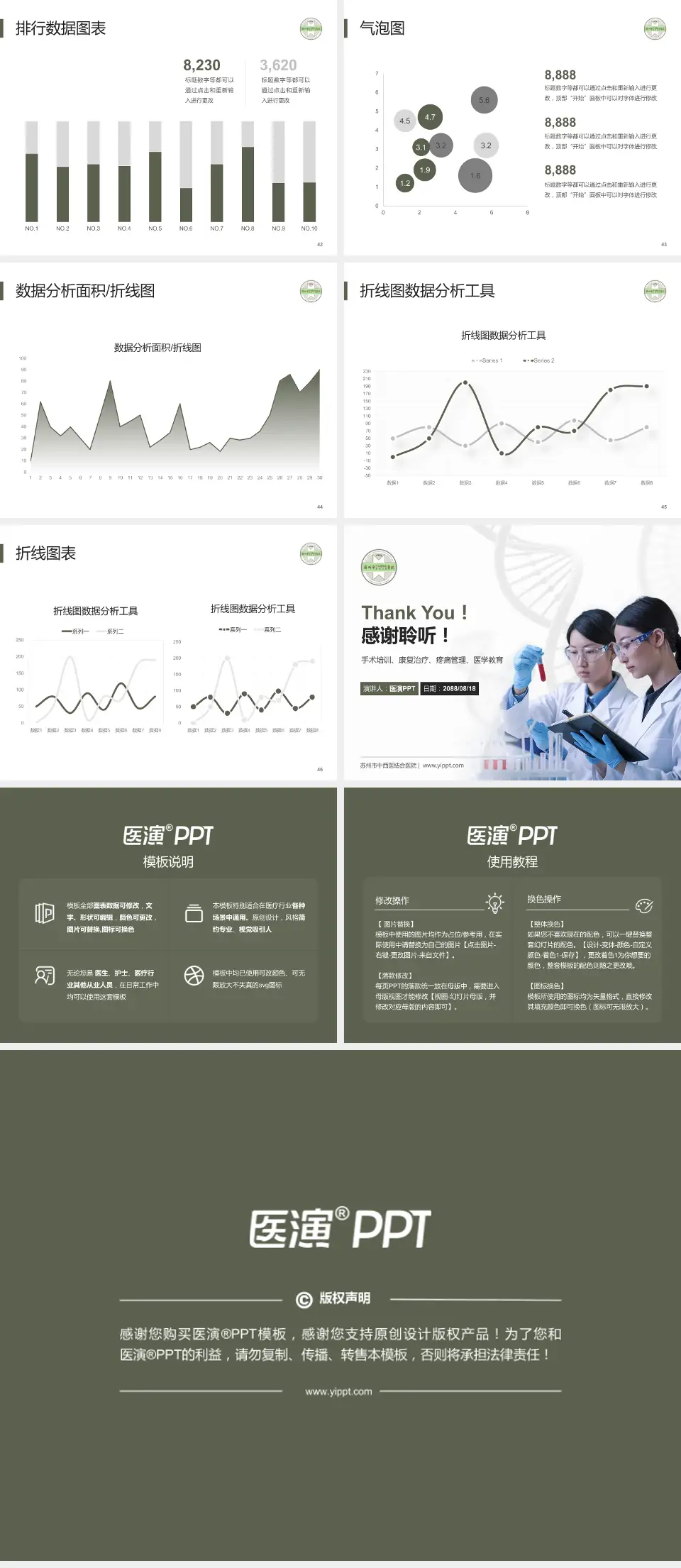 苏州市中西医结合医院科研成果展示PPT模板4:3格式幻灯片预览图6