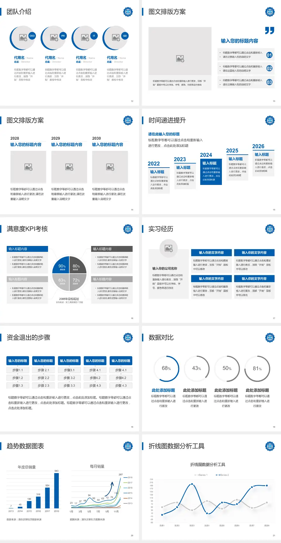 江苏省人民医院培训与教育PPT模板4:3格式幻灯片预览图3