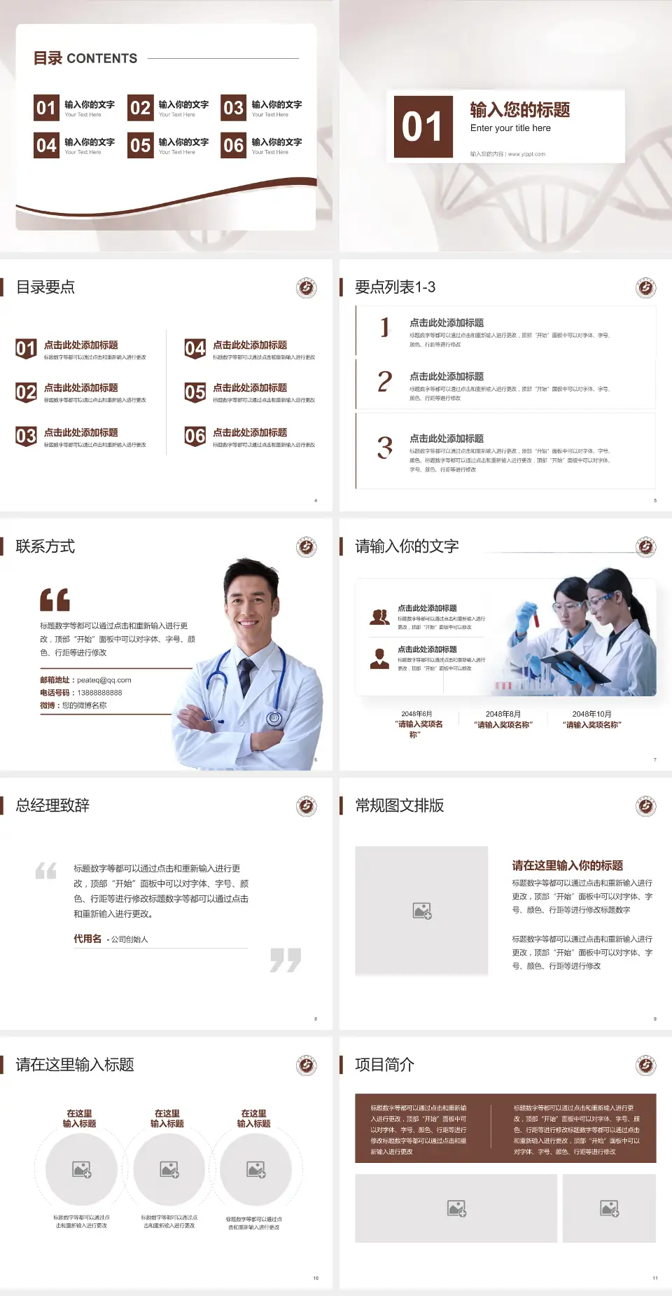 启东市中医院项目申请与汇报PPT模板4:3格式幻灯片预览图2