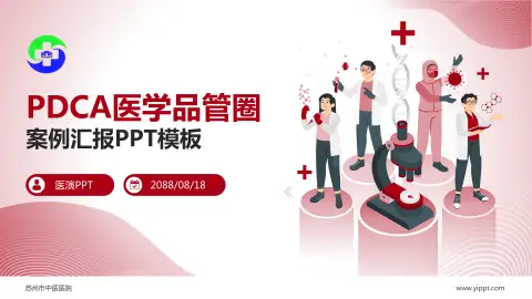 苏州市中医医院品管圈PDCA演示专用PPT模板