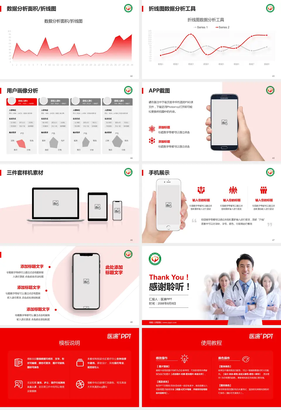 沛县人民医院科室介绍与推广PPT模板16:9格式幻灯片预览图6