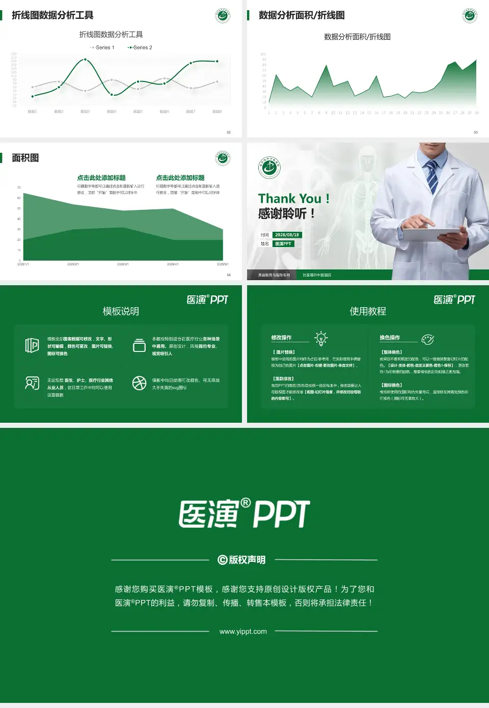 张家港市中医医院患者教育与指导PPT模板16:9格式幻灯片预览图7