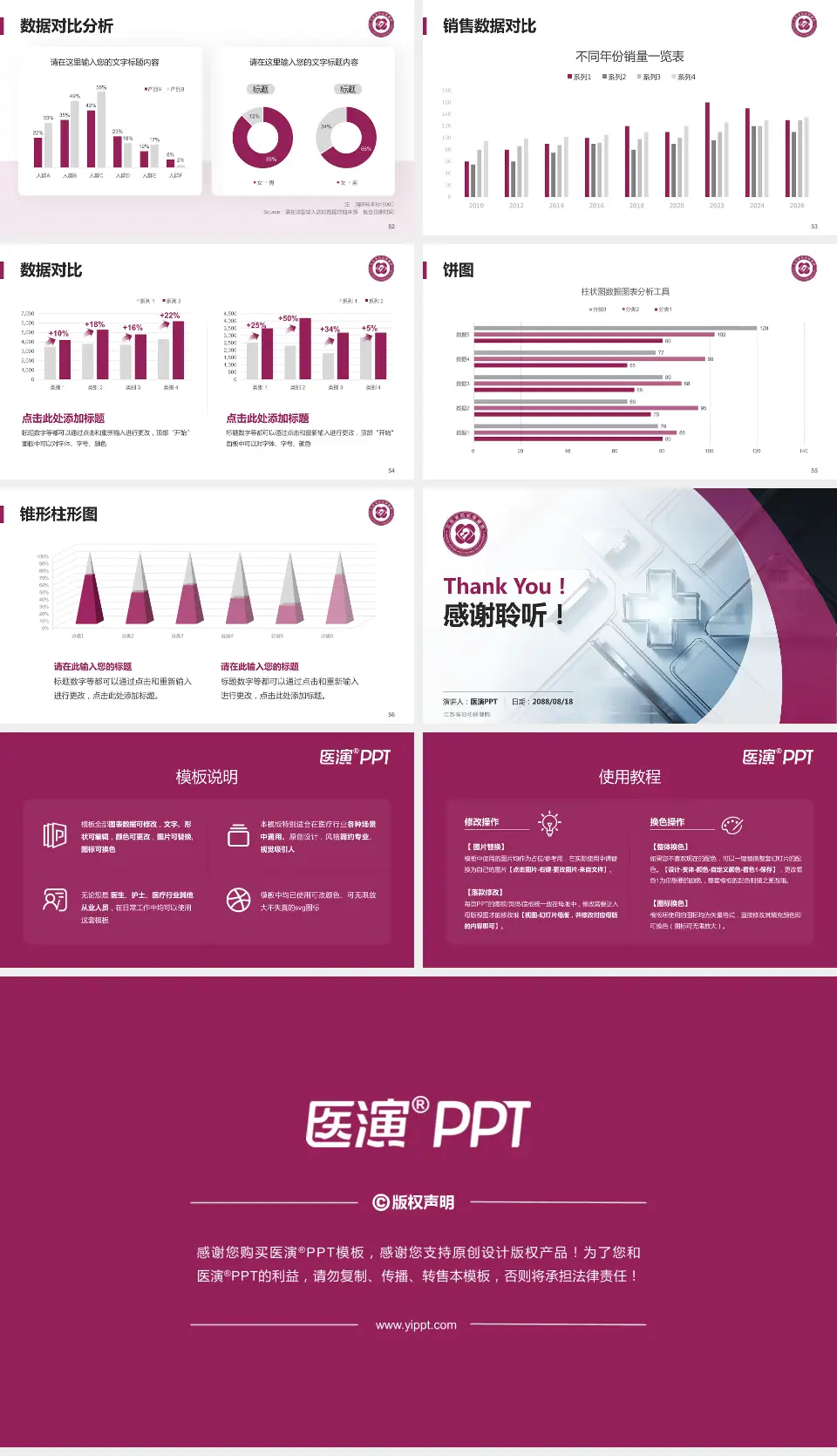 江苏省妇幼保健院医疗行业比赛专用PPT模板16:9格式幻灯片预览图7