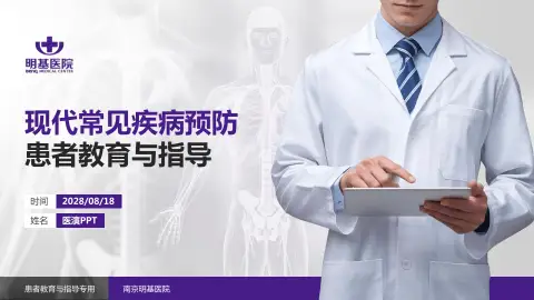 南京明基医院患者教育与指导PPT模板