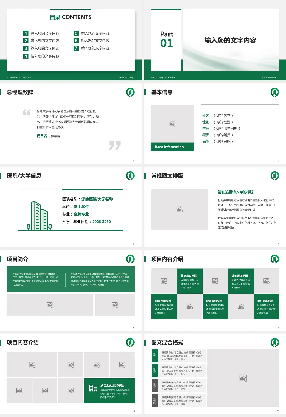 南京市第一医院河西院区个人求职应聘简历PPT模板16:9格式幻灯片预览图2