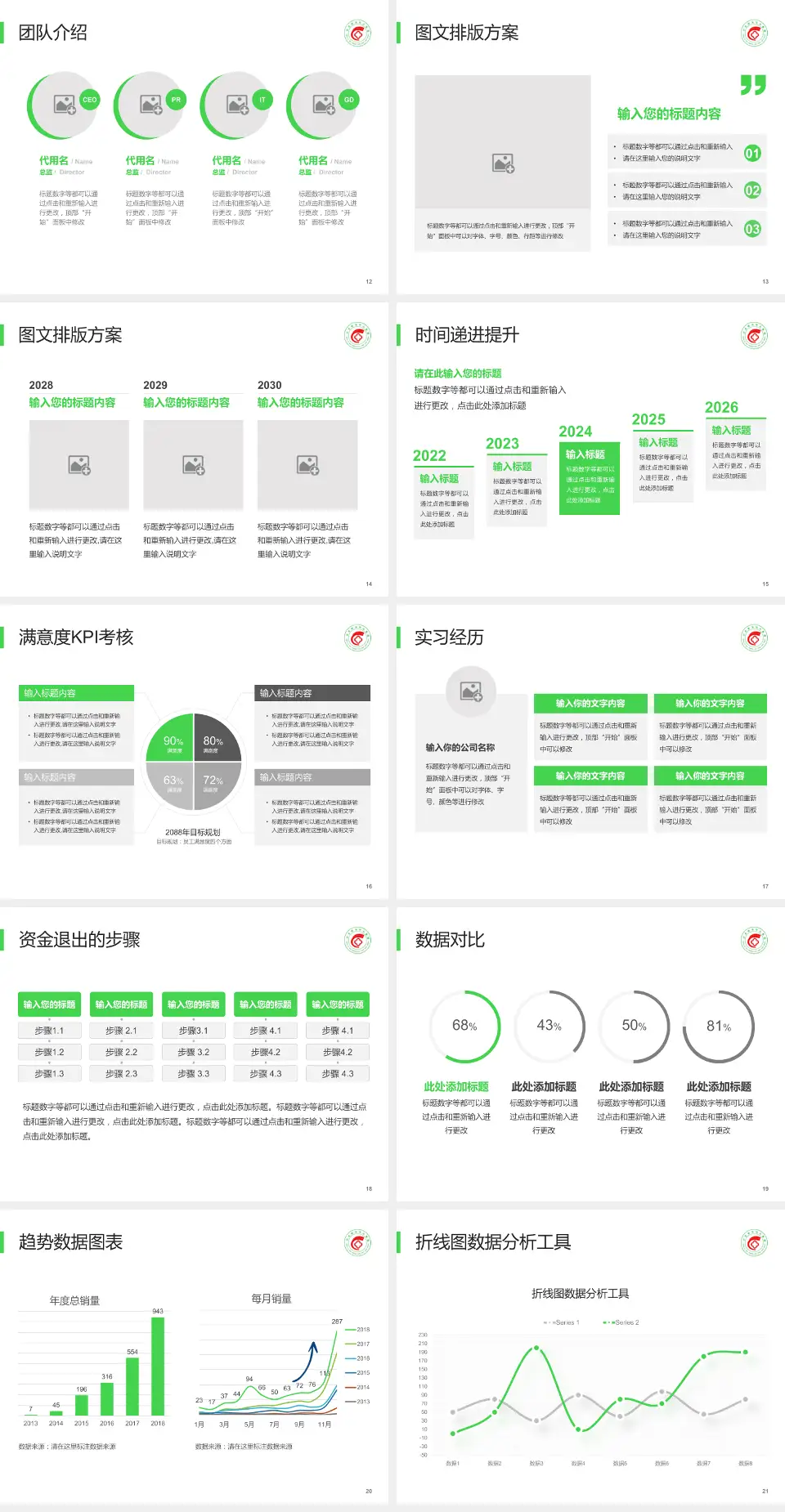 公主岭市中心医院培训与教育PPT模板4:3格式幻灯片预览图3