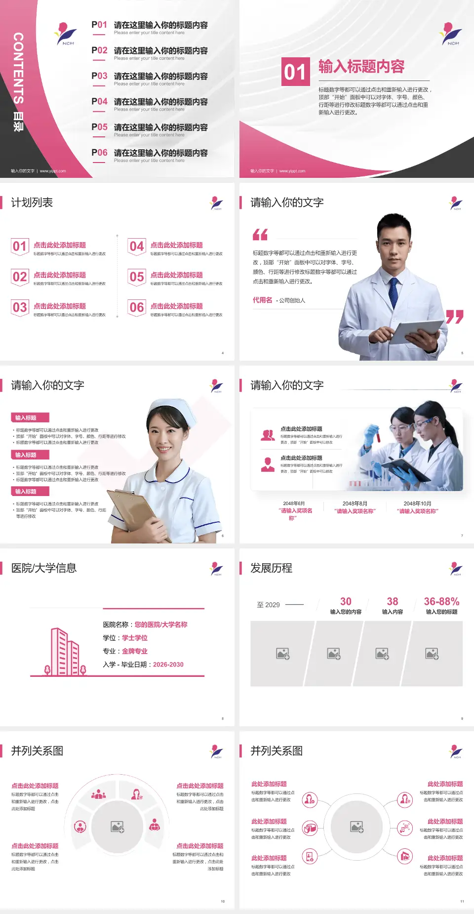 南京市儿童医院医疗行业比赛专用PPT模板4:3格式幻灯片预览图2
