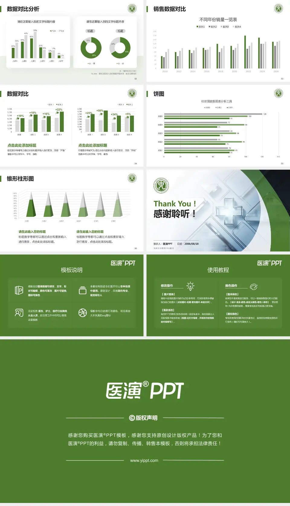 东南大学附属中大医院医疗行业比赛专用PPT模板16:9格式幻灯片预览图7