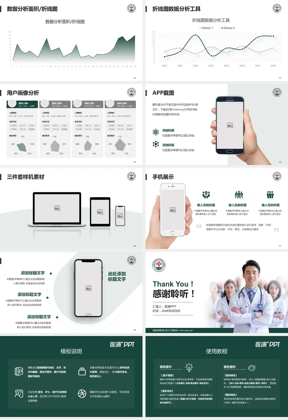 联勤保障部队第九六四医院科室介绍与推广PPT模板16:9格式幻灯片预览图6