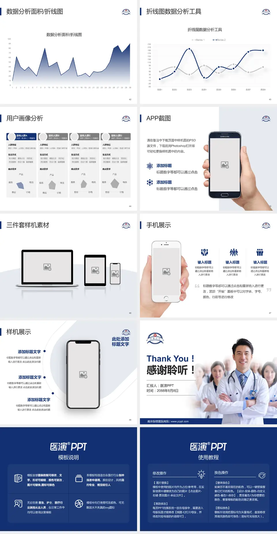 南京鼓楼医院南院科室介绍与推广PPT模板4:3格式幻灯片预览图6