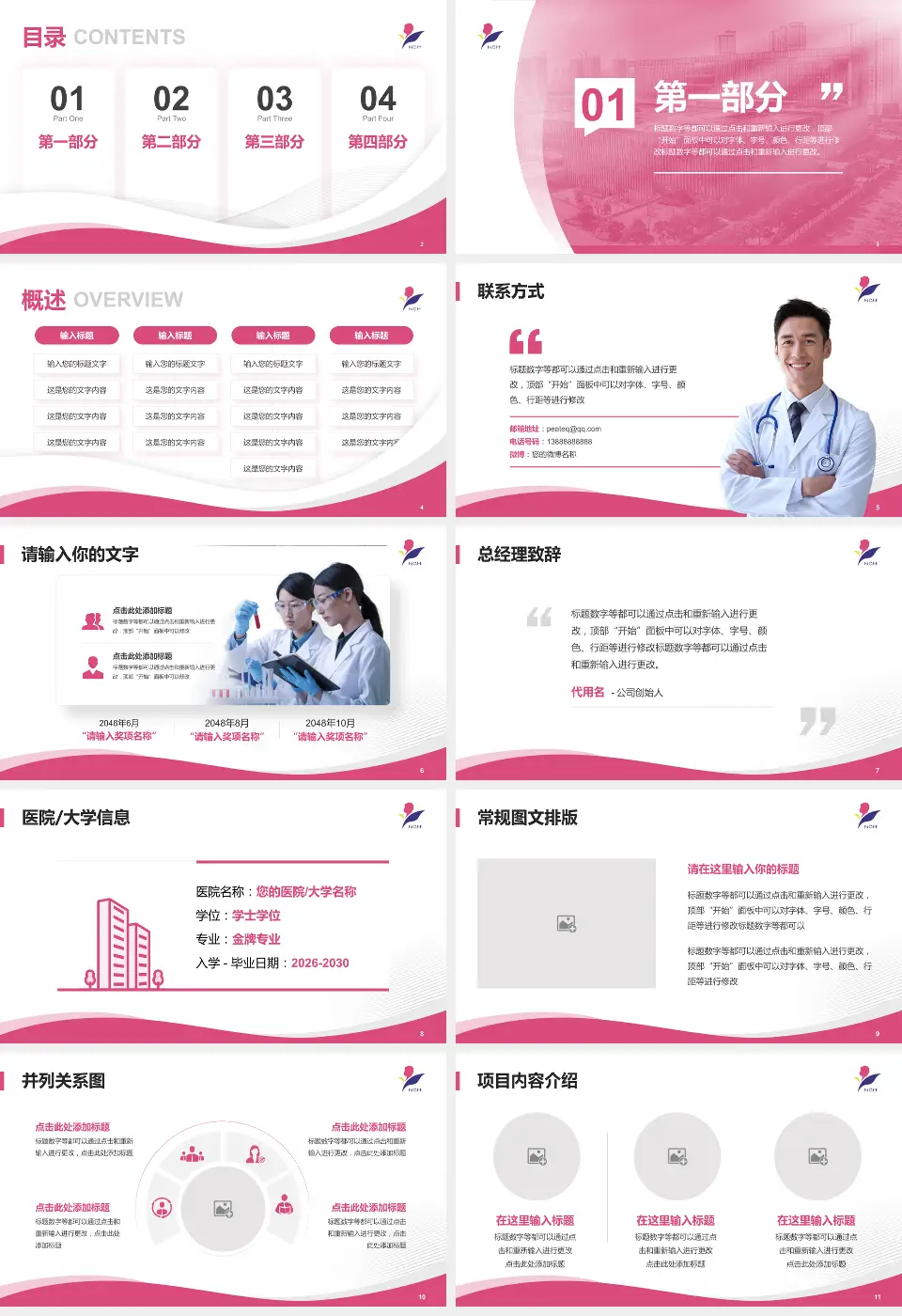 南京市儿童医院会议与研讨会PPT模板16:9格式幻灯片预览图2