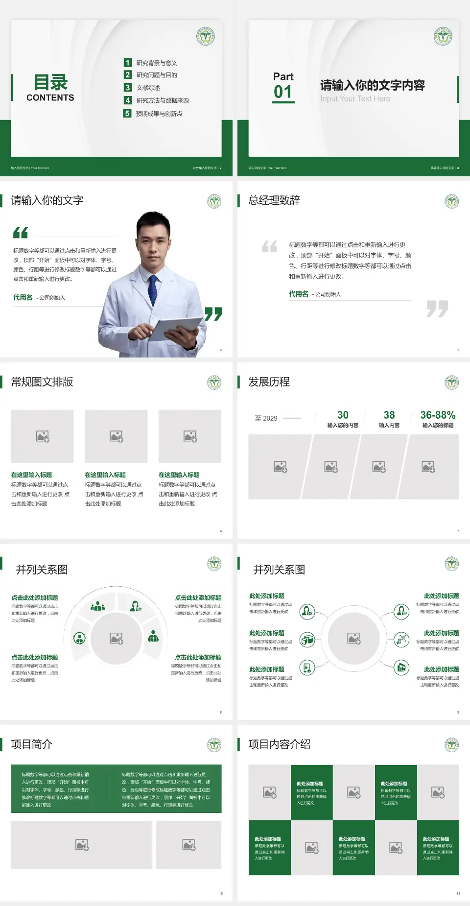 中国医学科学院皮肤病医院医院管理报告PPT模板4:3格式幻灯片预览图2