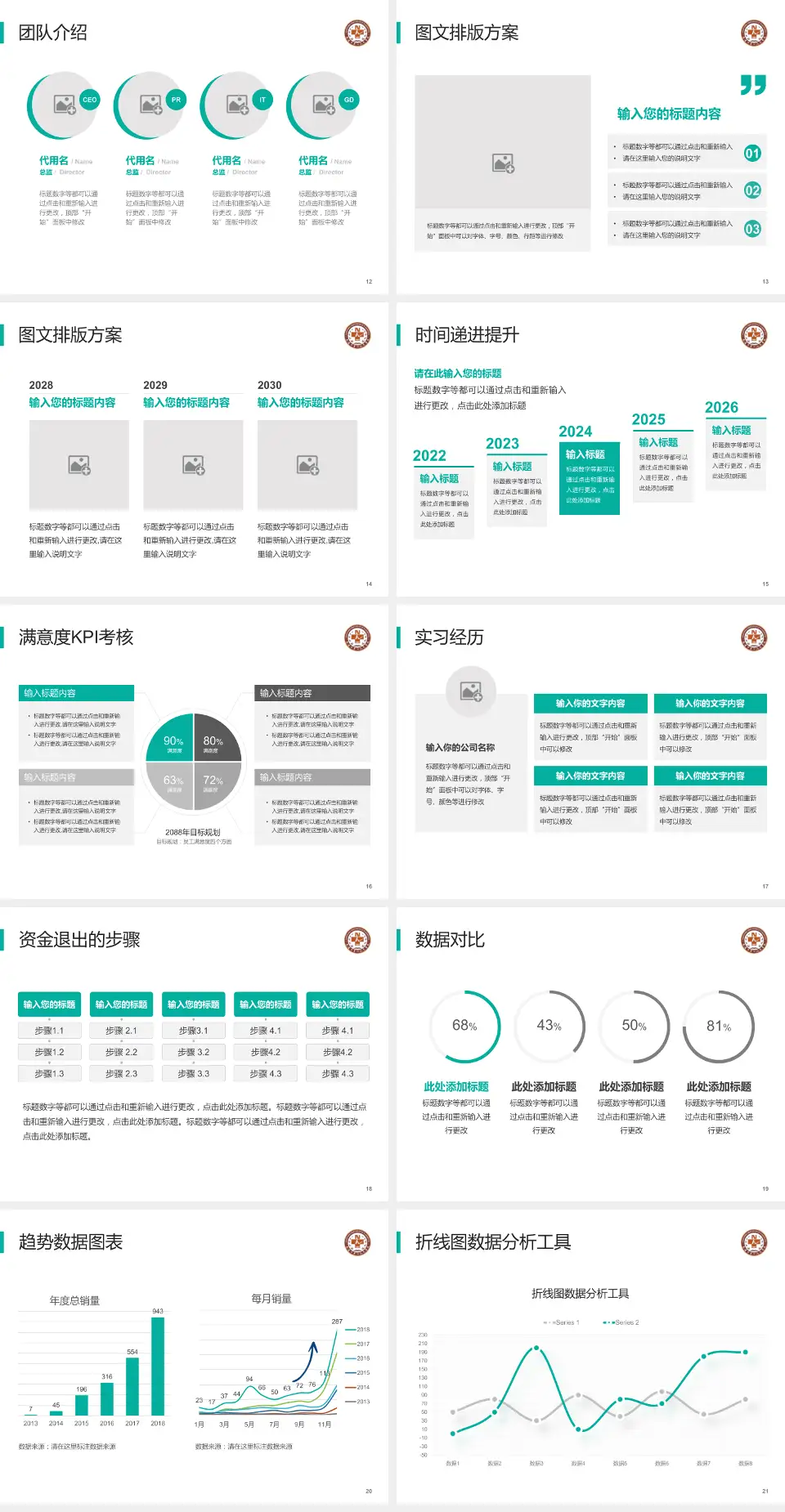 南通市第一人民医院培训与教育PPT模板4:3格式幻灯片预览图3