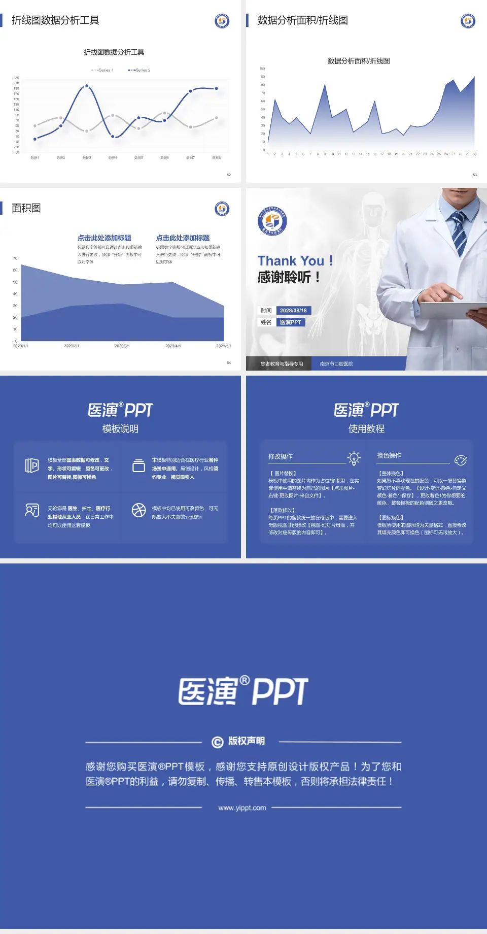 南京市口腔医院患者教育与指导PPT模板4:3格式幻灯片预览图7