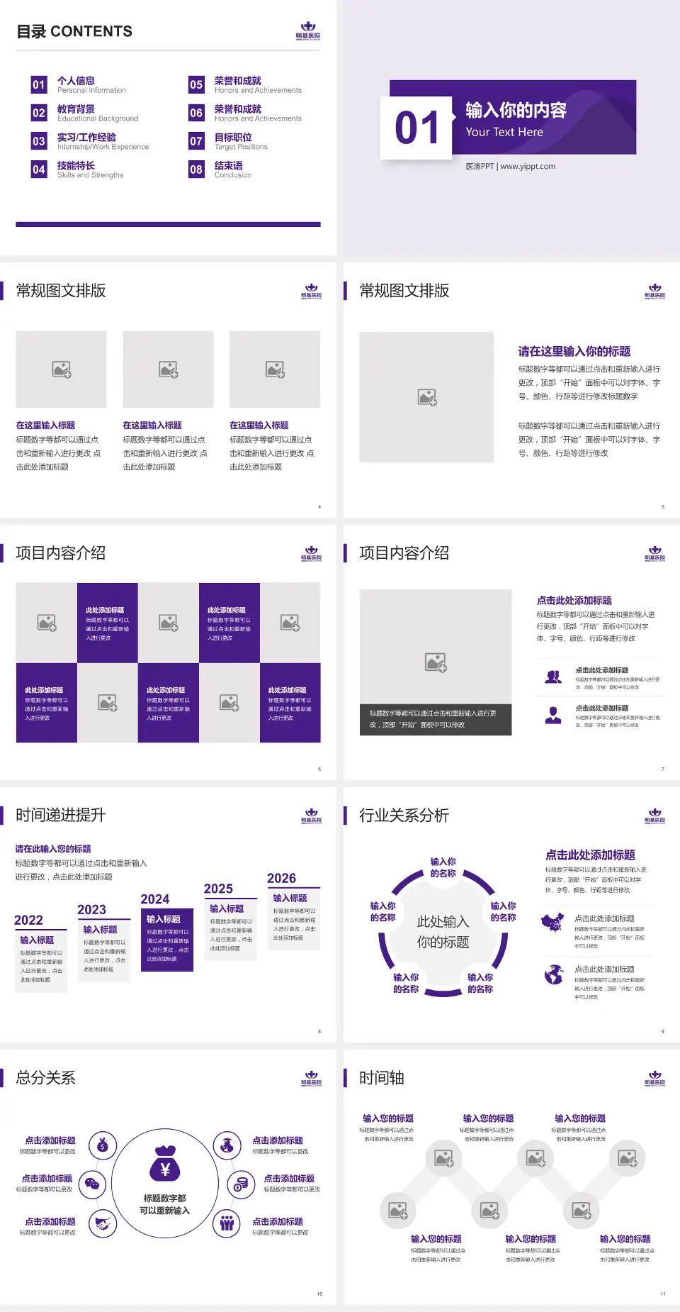 南京明基医院财务与预算报告PPT模板4:3格式幻灯片预览图2