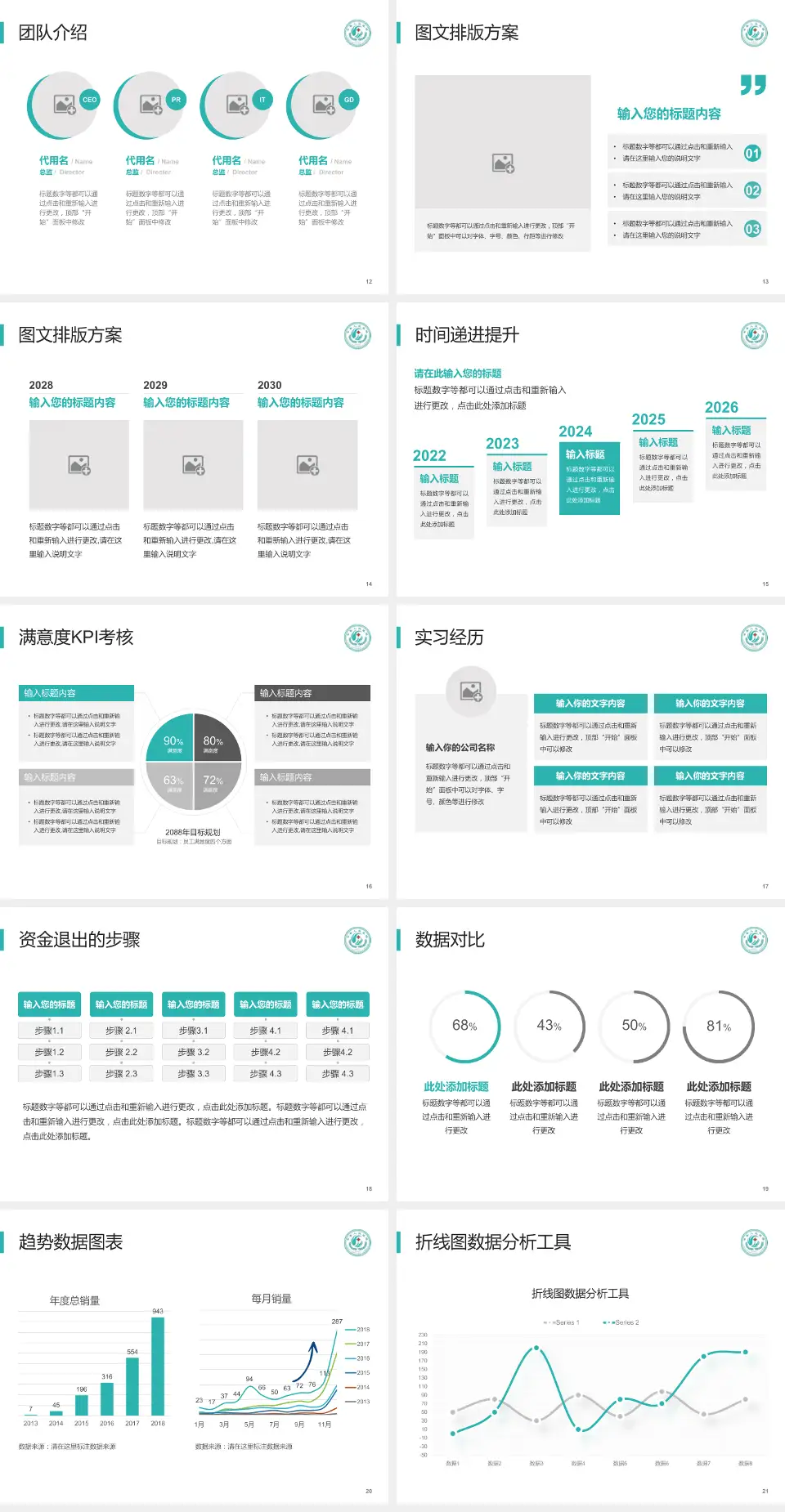 丰县人民医院培训与教育PPT模板4:3格式幻灯片预览图3