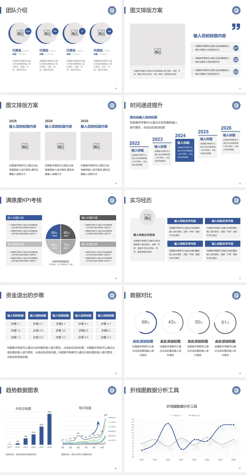 南通大学附属医院东院区培训与教育PPT模板4:3格式幻灯片预览图3