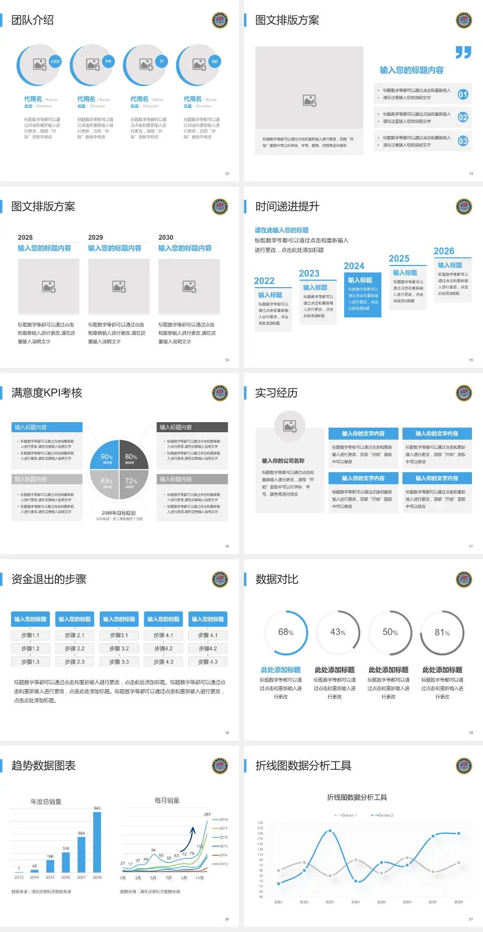 长春市中心医院培训与教育PPT模板4:3格式幻灯片预览图3