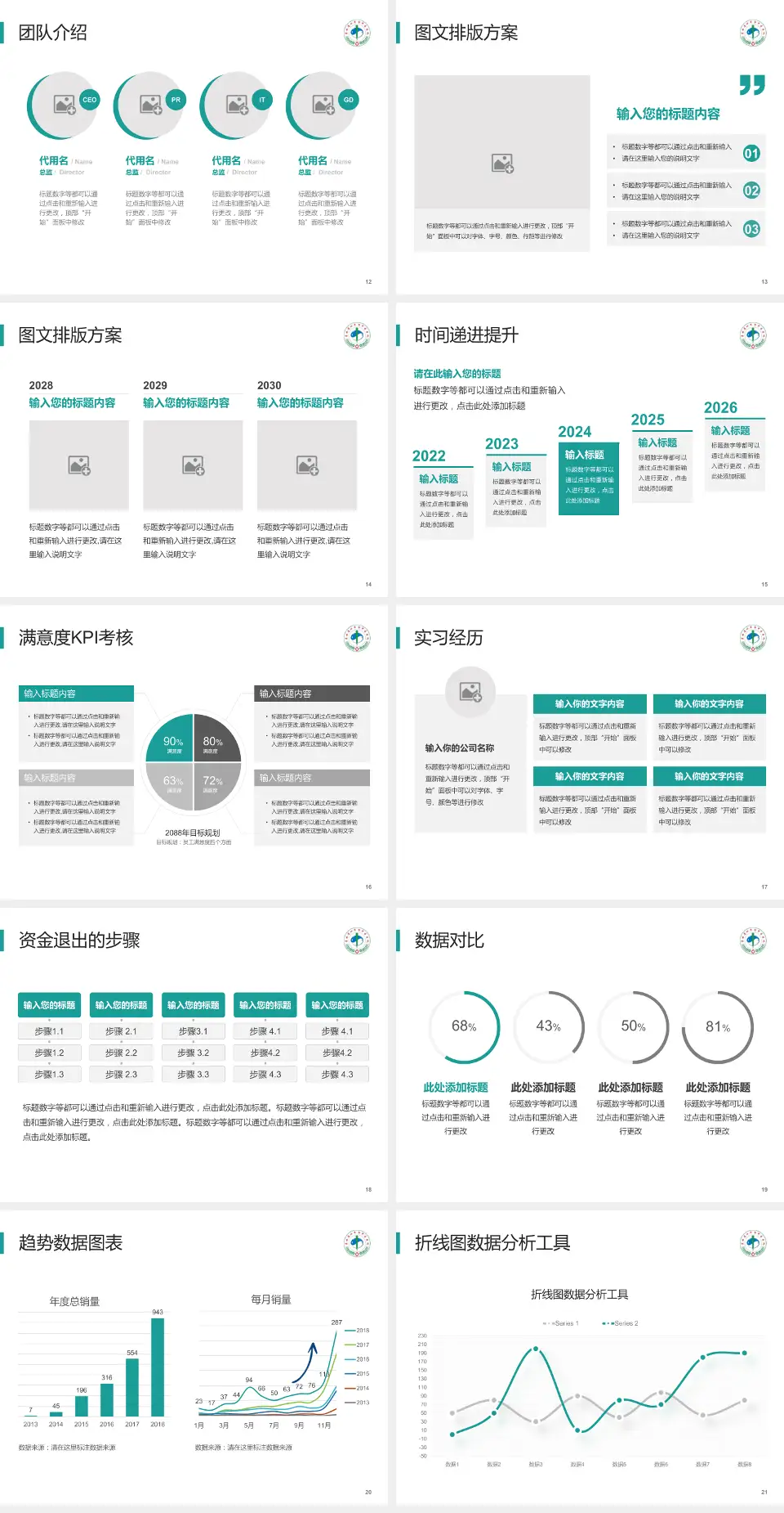 四平市中医医院培训与教育PPT模板4:3格式幻灯片预览图3