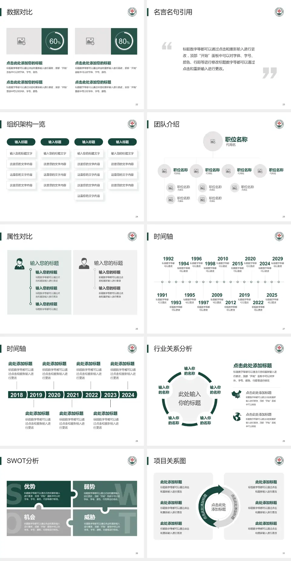 联勤保障部队第九六四医院医院简介/日常通用PPT模板4:3格式幻灯片预览图4