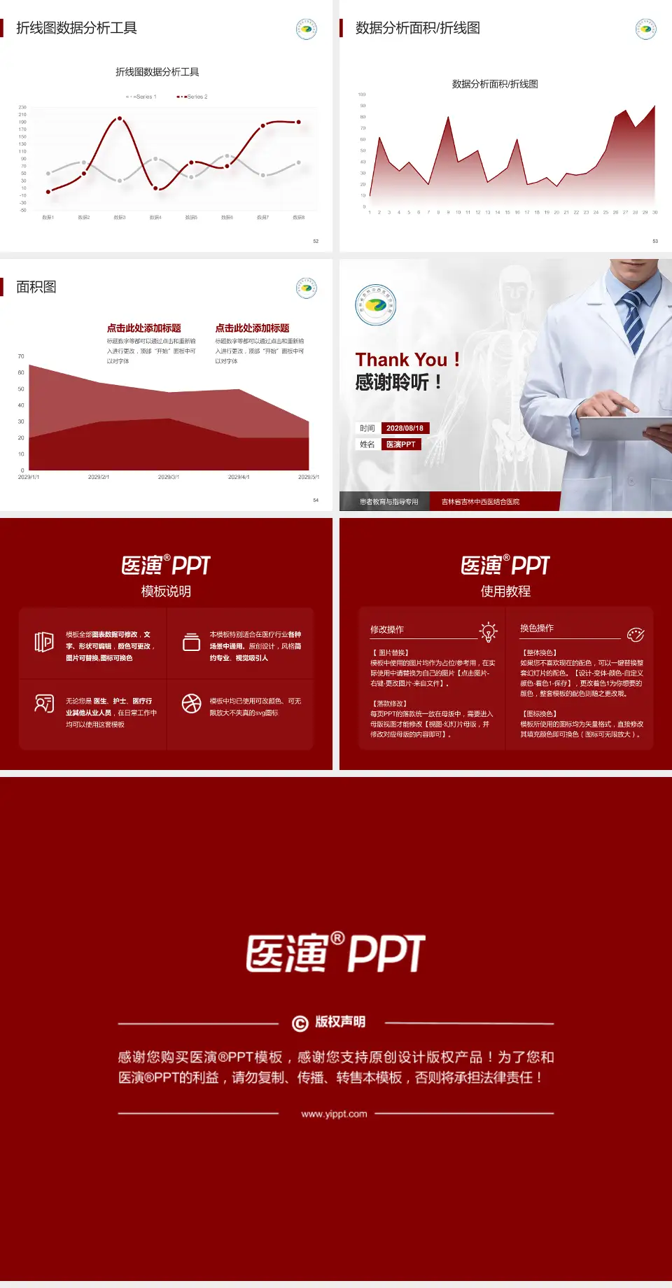 吉林省吉林中西医结合医院患者教育与指导PPT模板4:3格式幻灯片预览图7