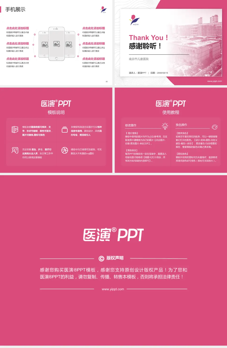 南京市儿童医院医院管理报告PPT模板4:3格式幻灯片预览图7