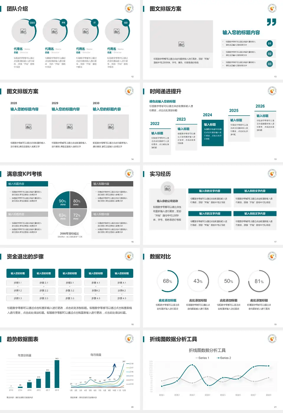吉林省人民医院培训与教育PPT模板16:9格式幻灯片预览图3