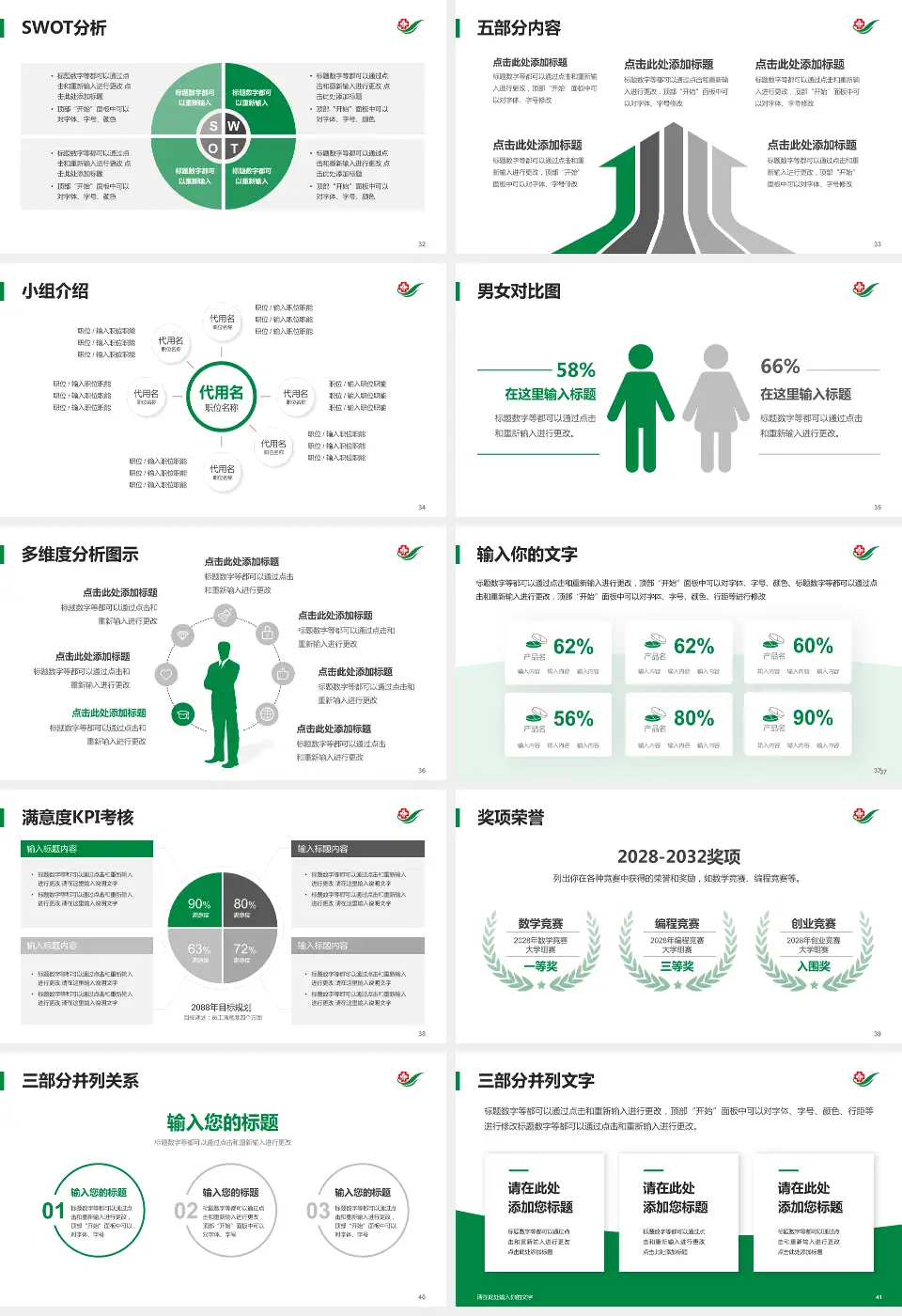 吉林省脑科医院医疗行业比赛专用PPT模板16:9格式幻灯片预览图5