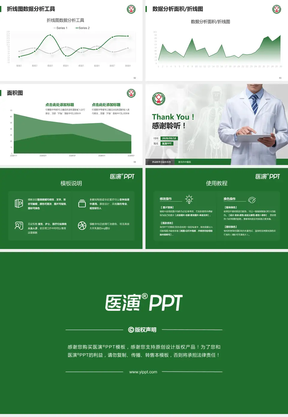 敦化市中医院患者教育与指导PPT模板16:9格式幻灯片预览图7