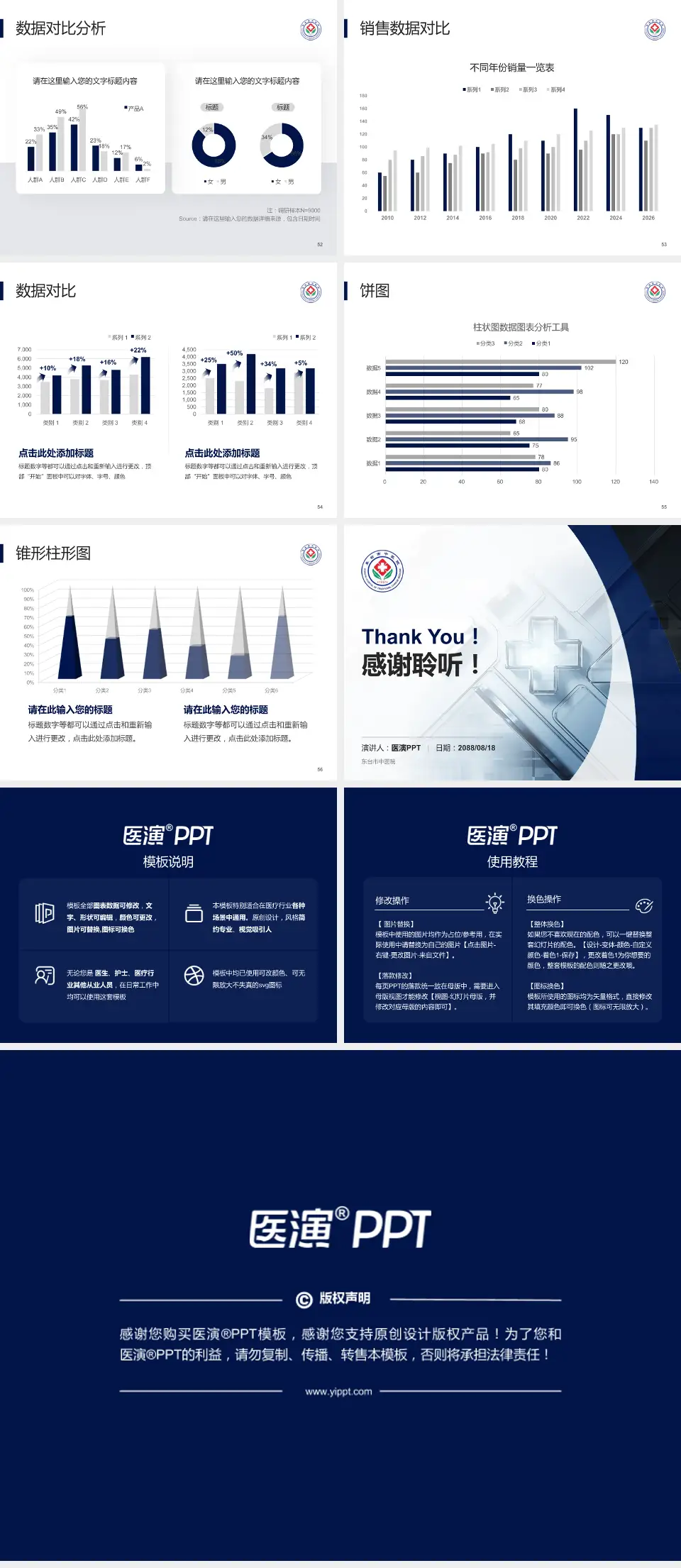 东台市中医院医疗行业比赛专用PPT模板4:3格式幻灯片预览图7