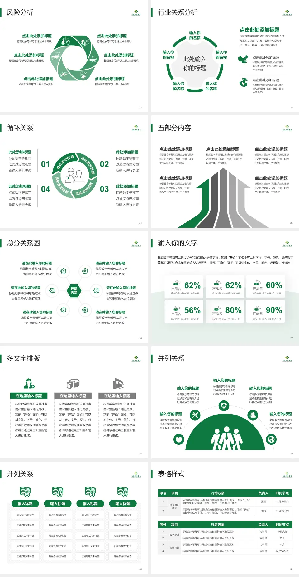 长春肿瘤医院科室介绍与推广PPT模板4:3格式幻灯片预览图4