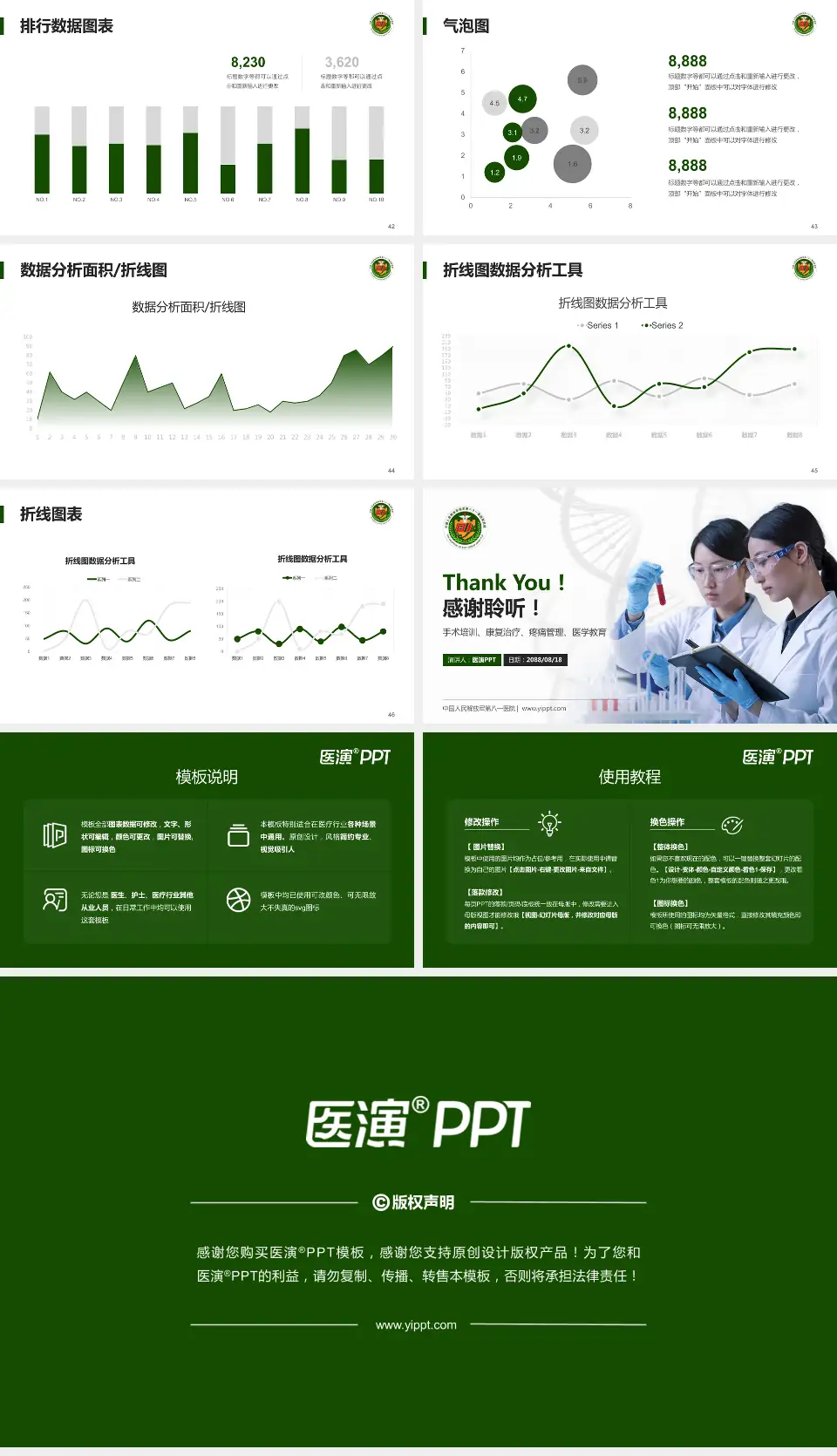中国人民解放军第八一医院科研成果展示PPT模板16:9格式幻灯片预览图6