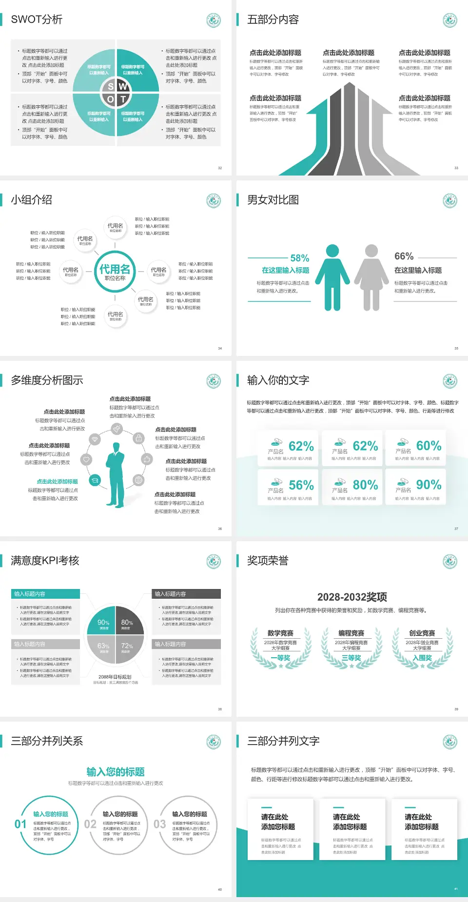 丰县人民医院医疗行业比赛专用PPT模板4:3格式幻灯片预览图5