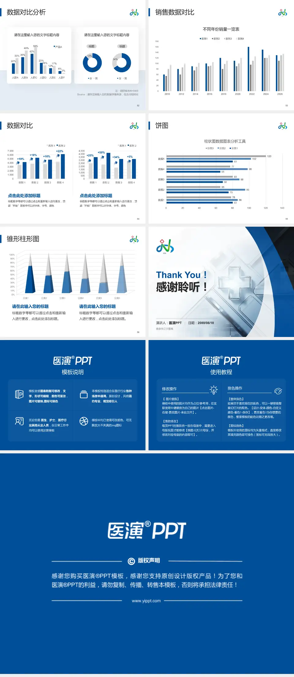 南京市江宁医院医疗行业比赛专用PPT模板4:3格式幻灯片预览图7