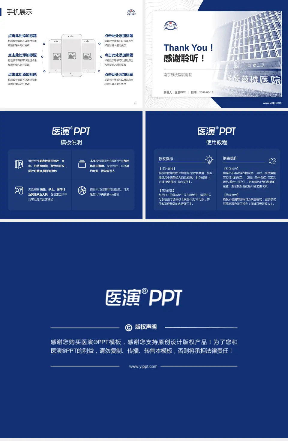 南京鼓楼医院南院医院管理报告PPT模板4:3格式幻灯片预览图7