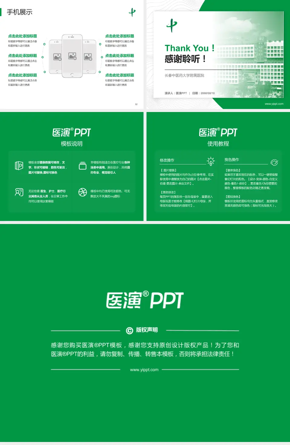 长春中医药大学附属医院医院管理报告PPT模板4:3格式幻灯片预览图7