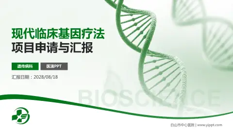 白山市中心医院项目申请与汇报PPT模板