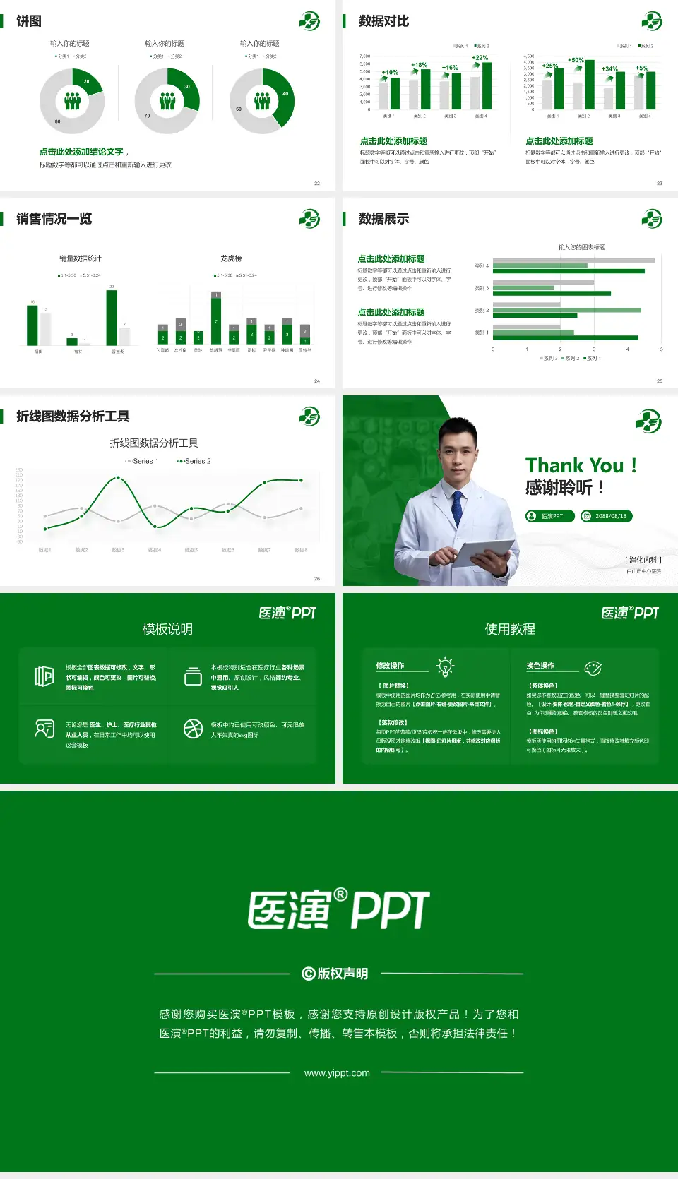 白山市中心医院病例分享与讨论PPT模板16:9格式幻灯片预览图4