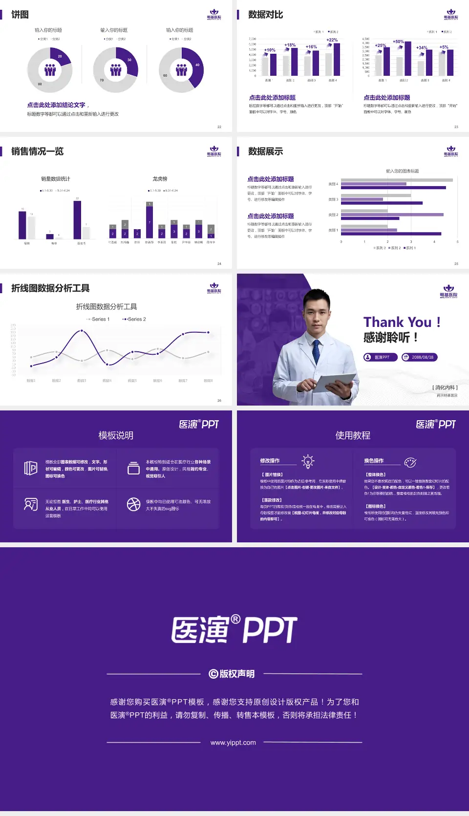 南京明基医院病例分享与讨论PPT模板16:9格式幻灯片预览图4