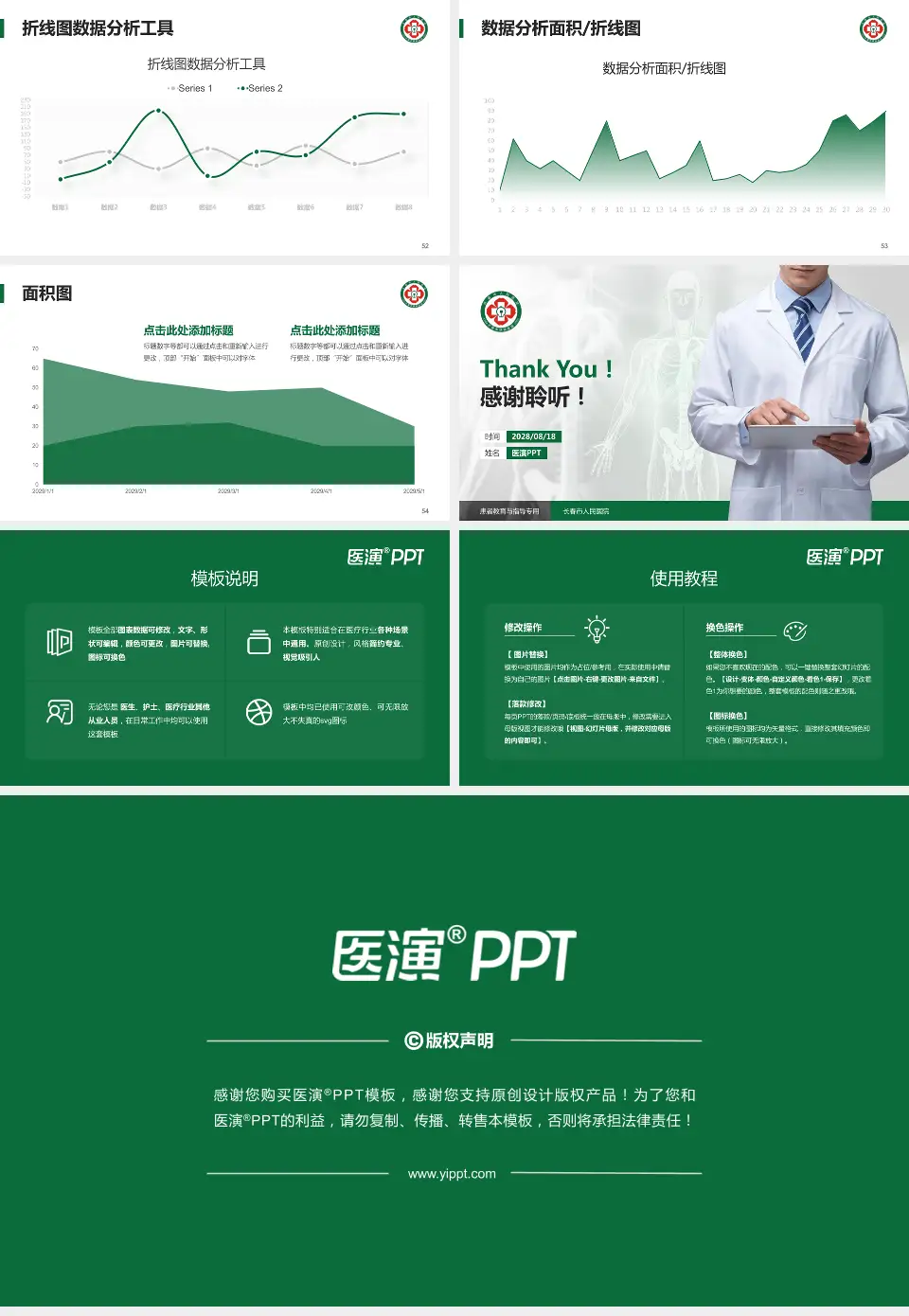 长春市人民医院患者教育与指导PPT模板16:9格式幻灯片预览图7