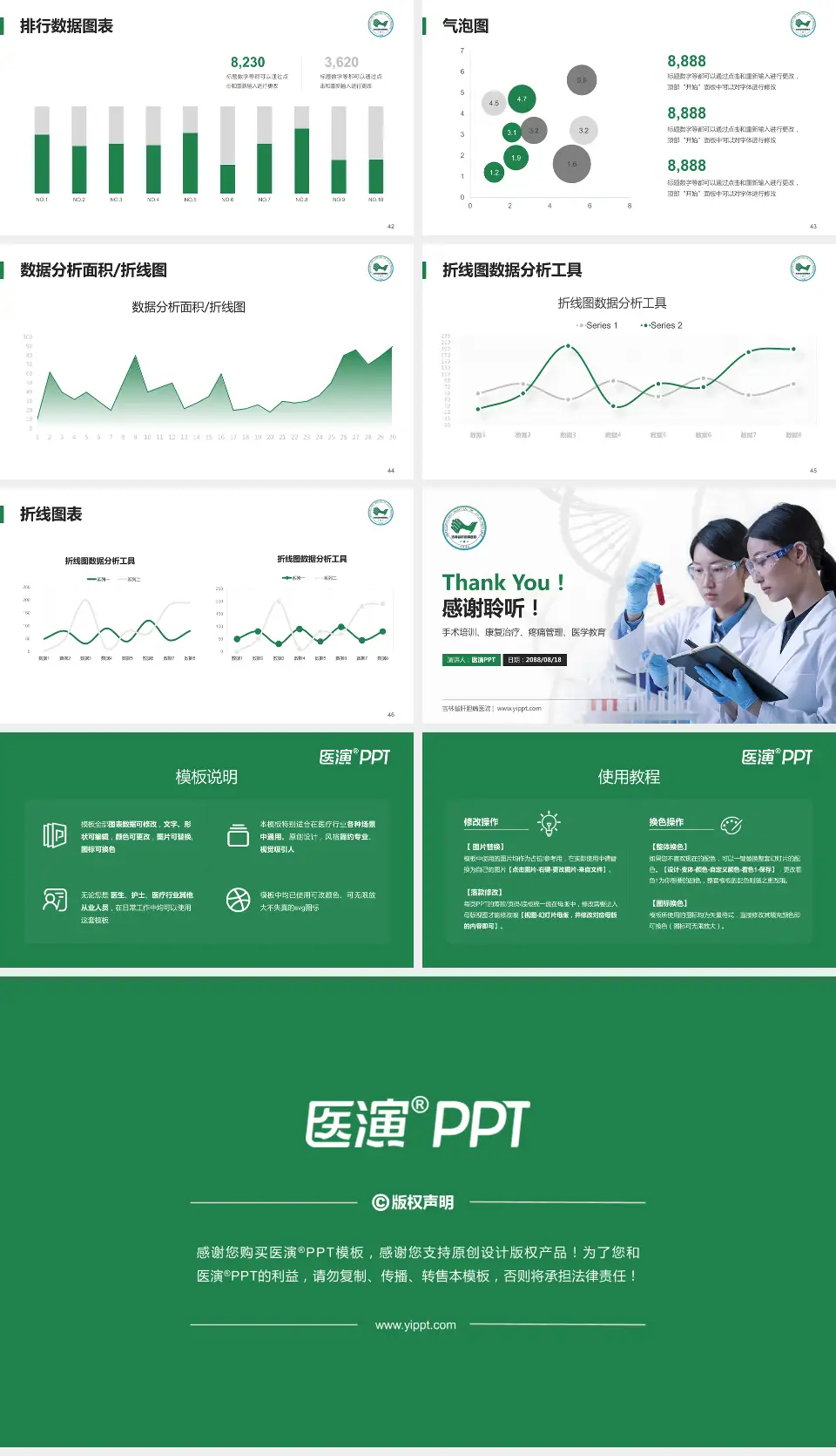 吉林省肝胆病医院科研成果展示PPT模板16:9格式幻灯片预览图6