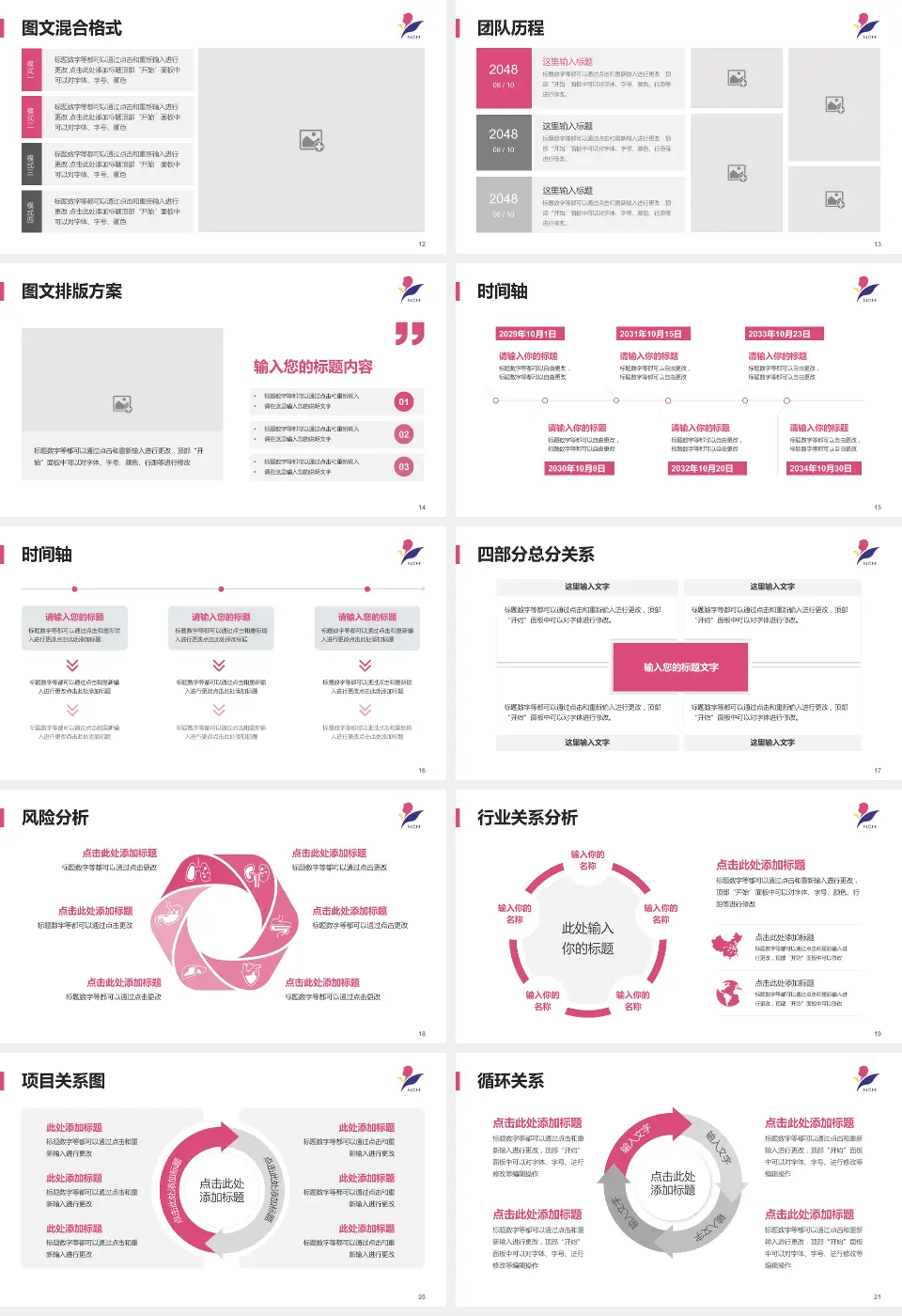 南京市儿童医院项目申请与汇报PPT模板16:9格式幻灯片预览图3