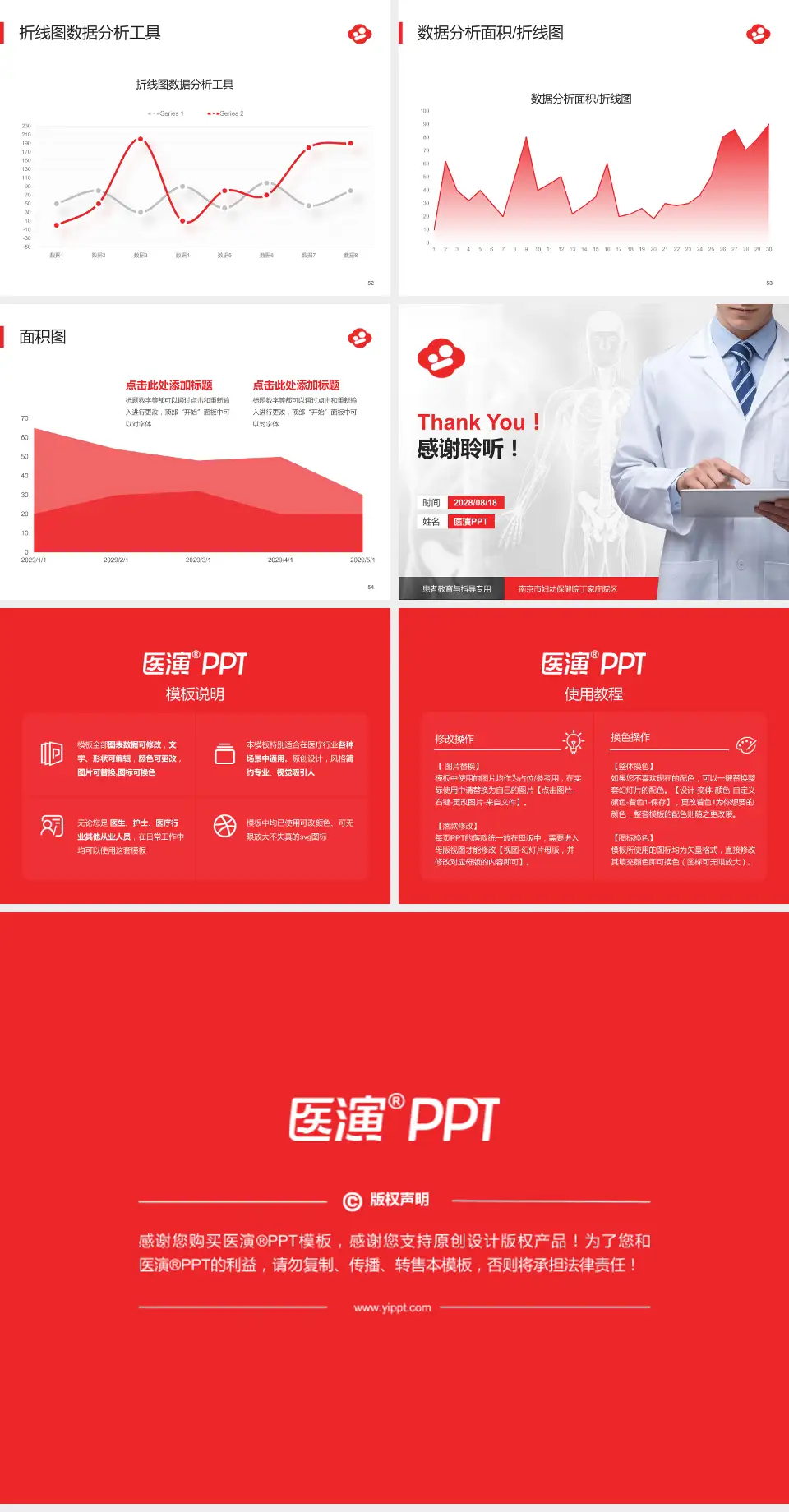 南京市妇幼保健院丁家庄院区患者教育与指导PPT模板4:3格式幻灯片预览图7