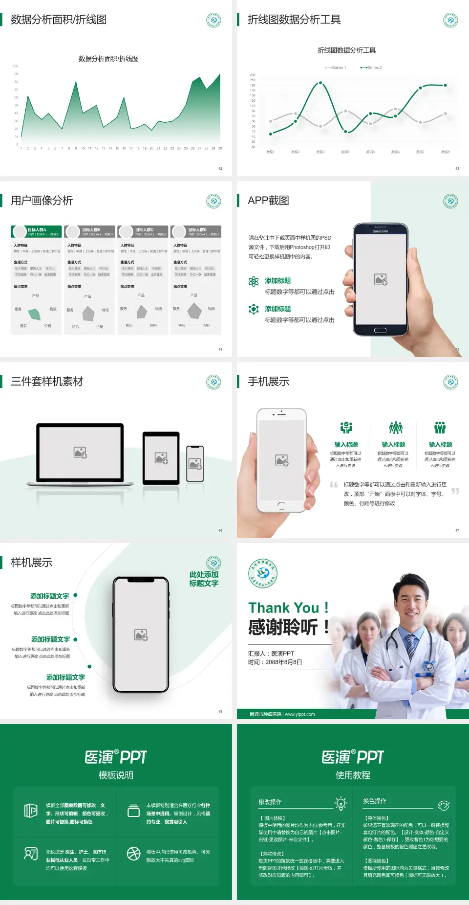 南通市肿瘤医院科室介绍与推广PPT模板4:3格式幻灯片预览图6