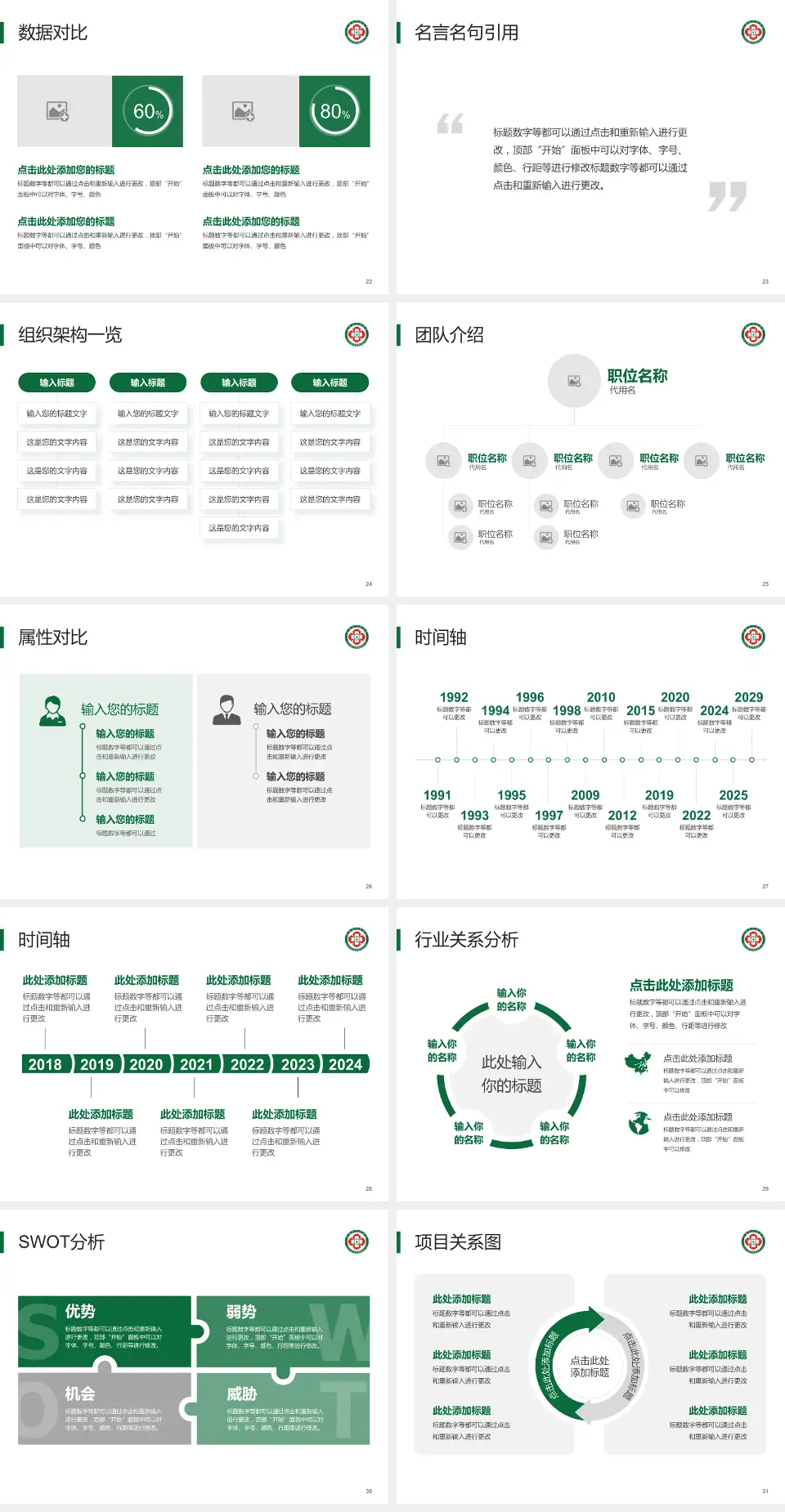 长春市人民医院医院简介/日常通用PPT模板4:3格式幻灯片预览图4