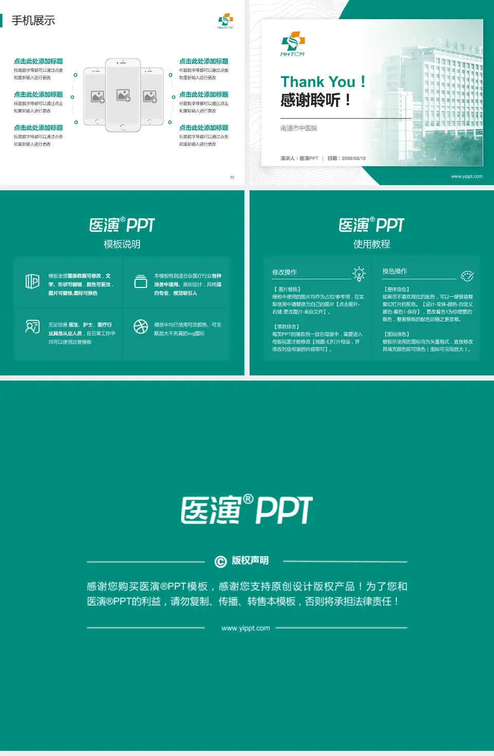 南通市中医院医院管理报告PPT模板4:3格式幻灯片预览图7