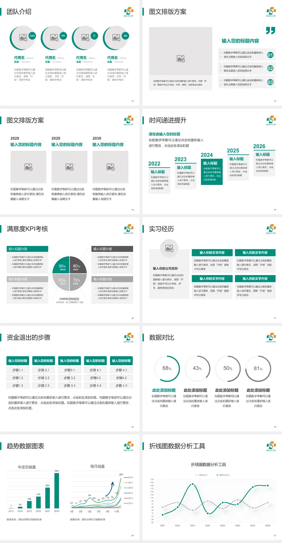 南通市中医院培训与教育PPT模板4:3格式幻灯片预览图3